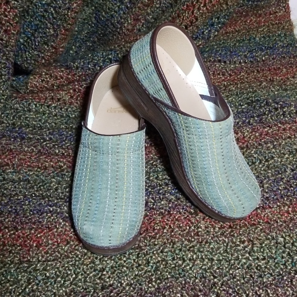 Dansko fabric clogs